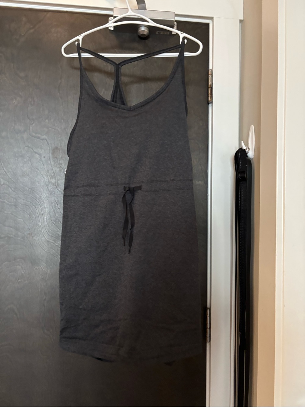 SPANX Charcoal Gray Drawstring Tank Dress